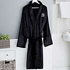 Alternate image 2 for Classic Comfort Personalized Luxury Fleece Robe in Black