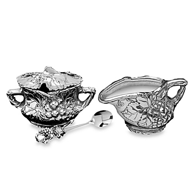 Arthur Court Designs Grape Metal 3-Piece Sugar and Creamer Set. View a larger version of this product image.