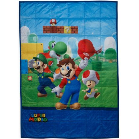Super Mario 36-Inch x 48-Inch Reversible Weighted Blanket | Bed Bath