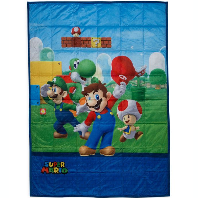 Super Mario 36-Inch x 48-Inch Reversible Weighted Blanket | Bed Bath