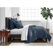 Under The Canopy&reg; Ogee Satin Weave Twin Quilt in Indigo