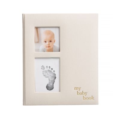 Pearhead&reg; Baby Memory Book and Clean-Touch Ink Pad in Ivory Linen