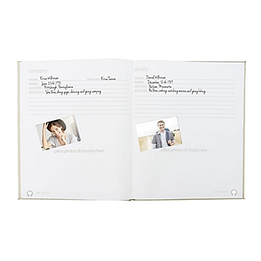 Pearhead&reg; Baby Memory Book and Clean-Touch Ink Pad in Ivory Linen. View a larger version of this product image.