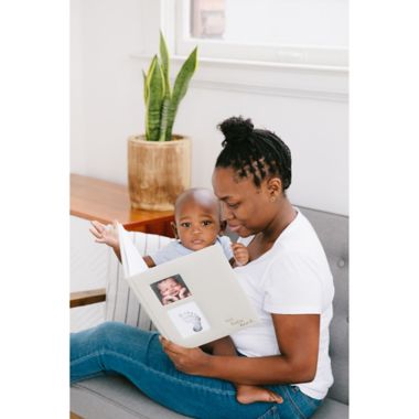 Pearhead&reg; Baby Memory Book and Clean-Touch Ink Pad in Ivory Linen. View a larger version of this product image.