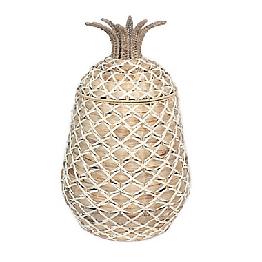 Taylor Madison Designs&reg; Water Hyacinth Pineapple Hamper in Natural. View a larger version of this product image.