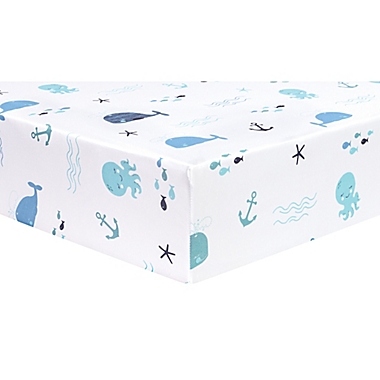 Sammy &amp; Lou Nautical Adventure 4-Piece Crib Bedding Set in Blue/White. View a larger version of this product image.