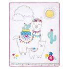 Alternate image 2 for Sammy &amp; Lou Llama Mama 4-Piece Crib Bedding Set in White/Pink