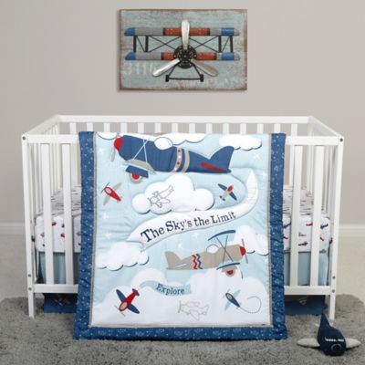 plane crib bedding