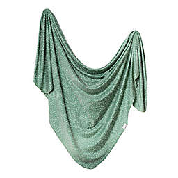 Copper Pearl™ Juniper Knit Swaddle Blanket in Green/White