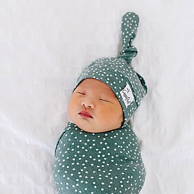 Copper Pearl&trade; Juniper Knit Swaddle Blanket in Green/White. View a larger version of this product image.