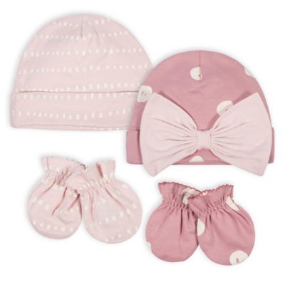 newborn caps and mittens