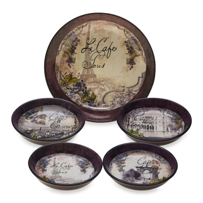 Certified International Bistro Individual 5Piece Pasta Serving Set