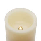 Alternate image 1 for Brightly 3-Inch x 6-Inch Pushbutton Flameless Pillar Candle in Ivory