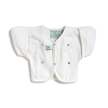 ergoPouch&reg; Size 2-6M Organic Cotton Butterfly Cardi in White. View a larger version of this product image.
