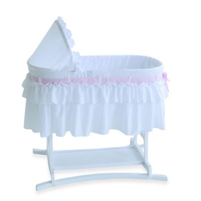 childcare chloe rocking bassinet double skirt