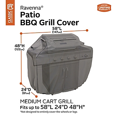Classic Accessories&reg; Ravenna Medium Grill Cover in Dark Taupe. View a larger version of this product image.