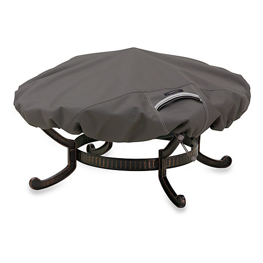 Ravenna Round Fire Pit Cover In Dark, Round Fire Pit Cover Ideas