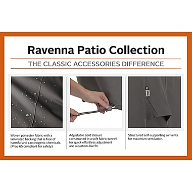 Classic Accessories&reg; Ravenna Kettle Grill Cover in Dark Taupe. View a larger version of this product image.