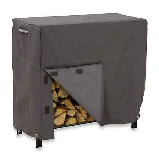 Ravenna Log Rack Cover In Dark Taupe, Custom Outdoor Furniture Covers Canada