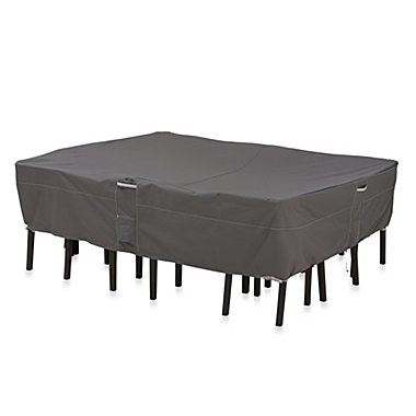 Classic Accessories&reg; Ravenna Medium Rectangular/Oval Patio Table and Chair Cover in Dark Taupe. View a larger version of this product image.