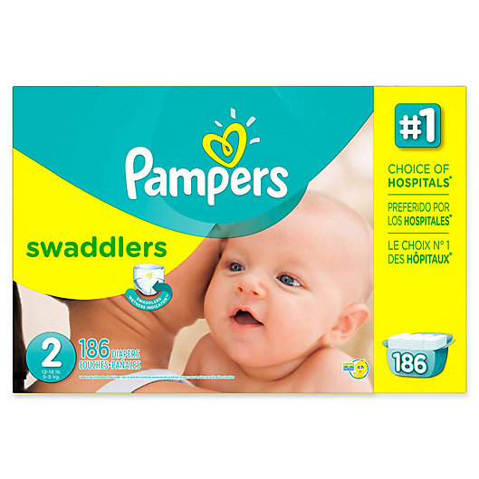 Alternate image 1 for Pampers® Swaddlers™ 186-Count Size 2 Diapers