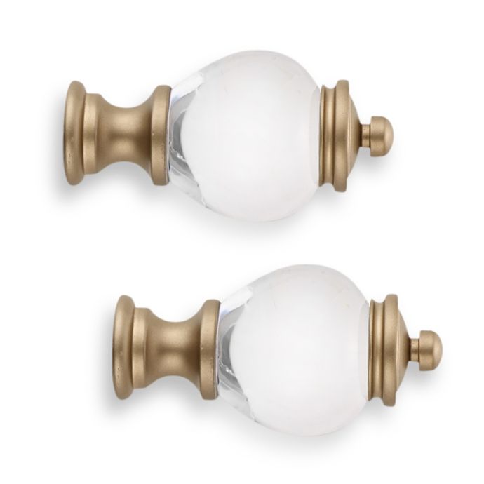 Cambria Premier Complete Clear Apothecary Finial In Warm Gold