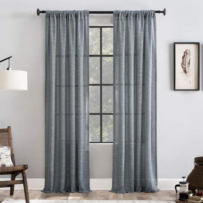 Clean Window® Basketweave AntiDust Window Curtain Panel Bed Bath and