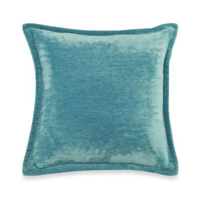 Velvet 20-Inch Throw Pillow in Turquoise | Bed Bath & Beyond