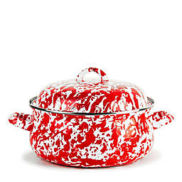 Golden Rabbit® Red Swirl Dutch Oven with Lid