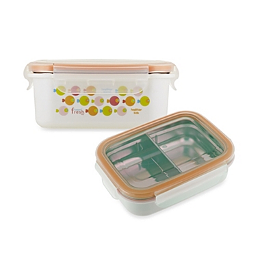 Innobaby Double-Lined Stainless Bento Snack Box in Orange. View a larger version of this product image.