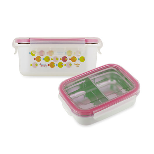 Alternate image 1 for Innobaby Double-Lined Stainless Bento Snack Box in Pink