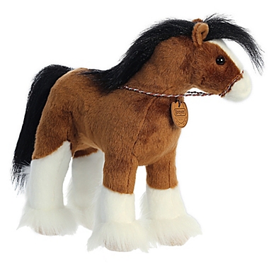 Aurora World&reg; Breyer Clydesdale Horse Plush Toy in Brown. View a larger version of this product image.
