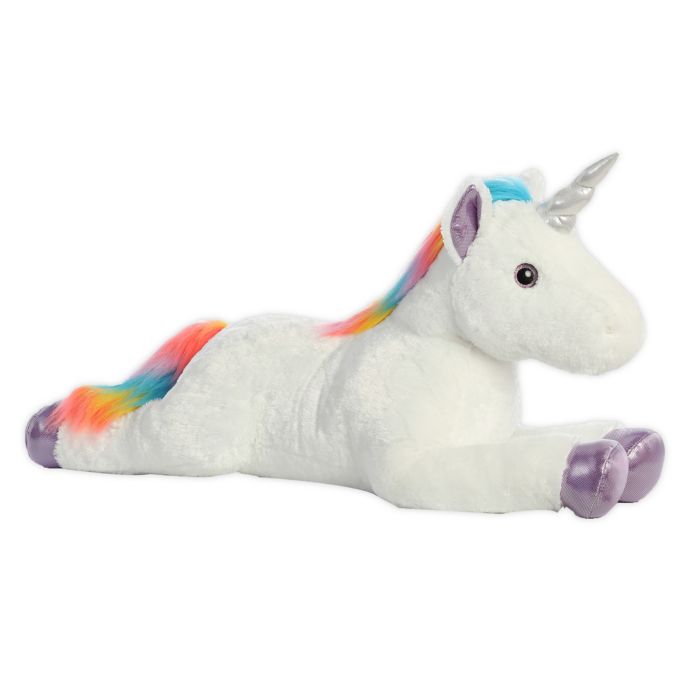 large standing stuffed unicorn