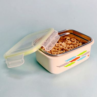 Innobaby 15 oz. Double-Lined Stainless Bento Snack Box in Blue. View a larger version of this product image.