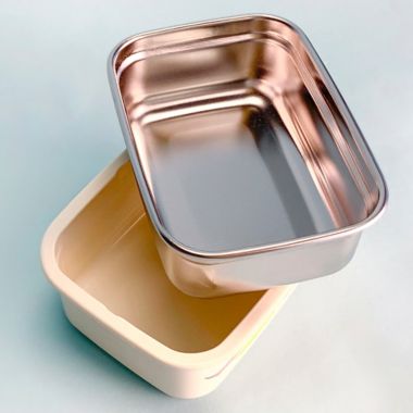 Innobaby 15 oz. Double-Lined Stainless Bento Snack Box in Blue. View a larger version of this product image.