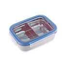 Alternate image 0 for Innobaby 11 oz. Double-Lined Stainless Bento Snack Box with Divider in Blue