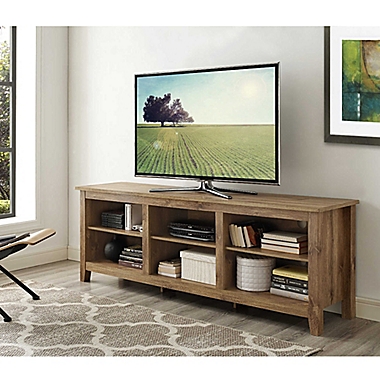 Forest Gate 70-Inch Asher Traditional Wood TV Stand in Barnwood. View a larger version of this product image.