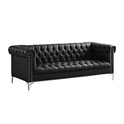 Inspired Home Clifford Sofa in Black