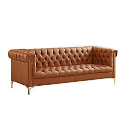 Inspired Home Clifford Sofa in Brown
