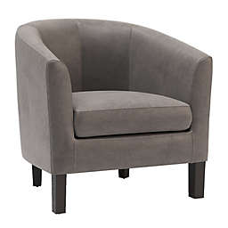 Simpli Home Austin Faux Leather Upholstered Tub Chair