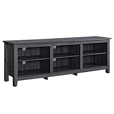 Forest Gate Asher Traditional Wood TV Stand in Charcoal. View a larger version of this product image.