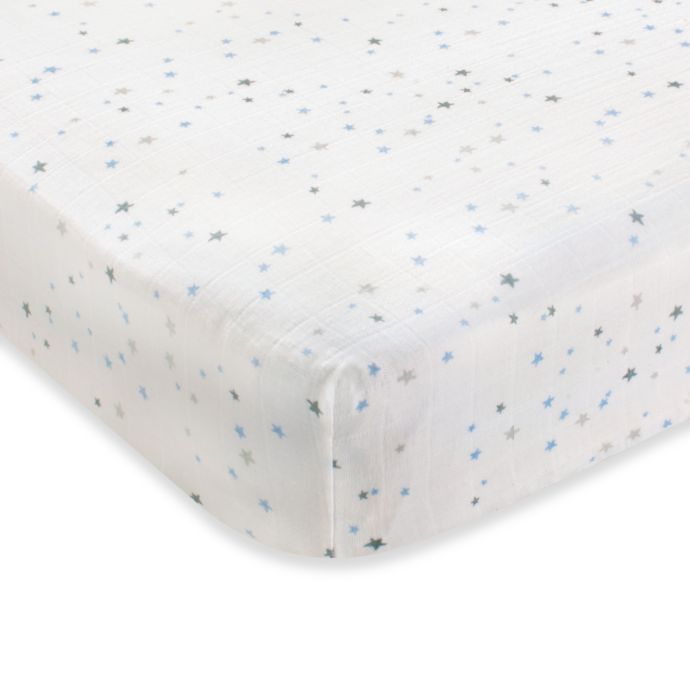 Aden Anais 100 Cotton Muslin Crib Sheet In Night Sky Buybuy Baby