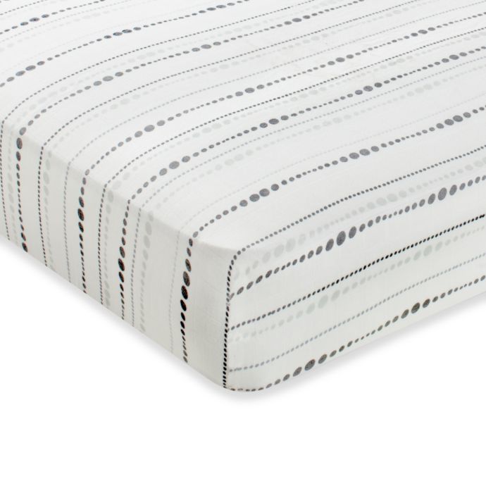 Aden Anais Rayon Bamboo Fiber Fitted Crib Sheet In Moonlight