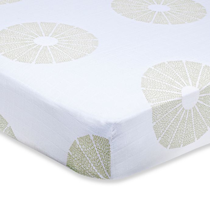 Aden Anais Organic Cotton Muslin Crib Sheet In Oasis Buybuy Baby