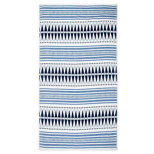 Alternate image 1 for Seaqual™ Yoga Blanket Beach Towel in Blue/White