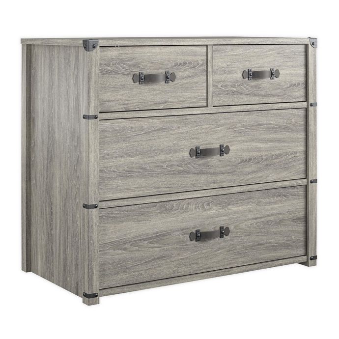 Little Seeds Nova 4 Drawer Storage Dresser In Grey Oak Bed Bath Beyond