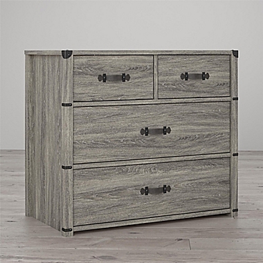 Little Seeds&trade; Nova 4-Drawer Storage Dresser in Grey Oak. View a larger version of this product image.