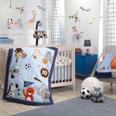 mini crib bedding set boy