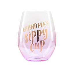 Pearhead® "Grandma's Sippy Cup" Stemless Wine Glass in Purple