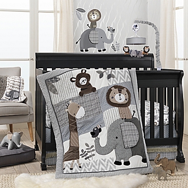 Lambs &amp; Ivy&reg; Urban Jungle Hamper in Grey/White. View a larger version of this product image.